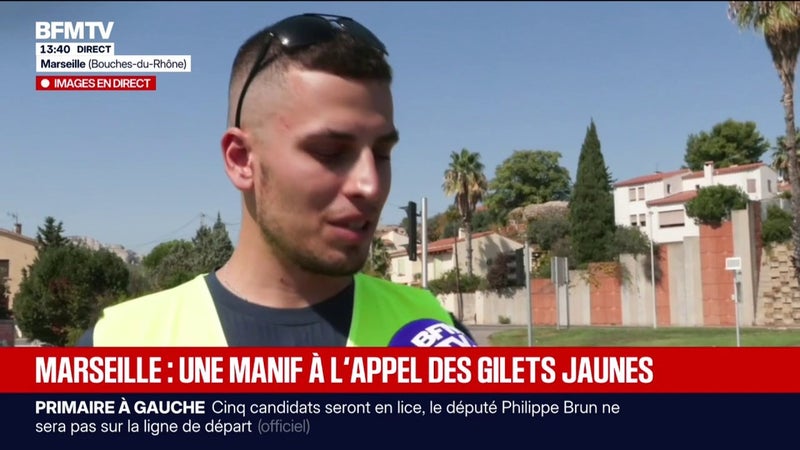 Marseille: une dizaine de gilets jaunes se sont rassemblés pour la défense du pouvoir d'achat