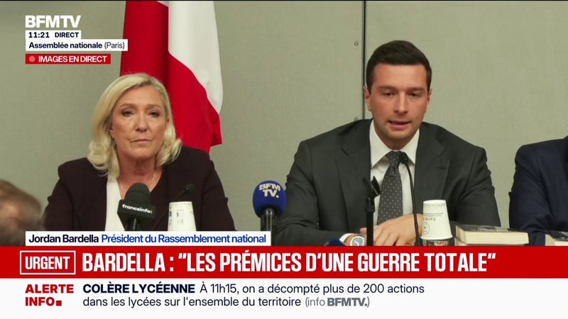Écrits antisémites attribués à Jordan Bardella: "Nous sentons les prémices d'une guerre totale, de tentatives de déstabilisation de la campagne présidentielle", assure le président du RN