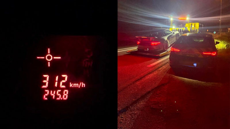 Flashée à 312 km/h en Haute-Savoie: cette Porsche établit le pire record de vitesse jamais mesuré en France (le chauffard a du rentrer à pied)