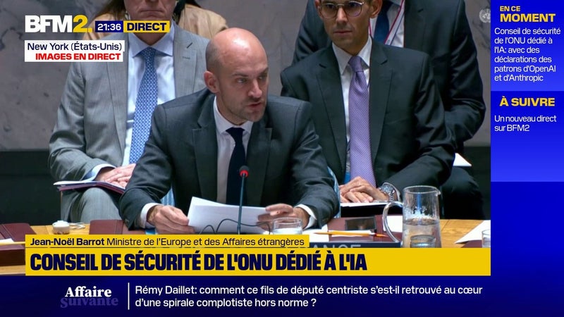 IA: "Il nous faut prendre le temps de mesurer les conséquences de la diffusion de l'IA pour la dignité de la personne humaine", déclare Jean-Noël Barrot