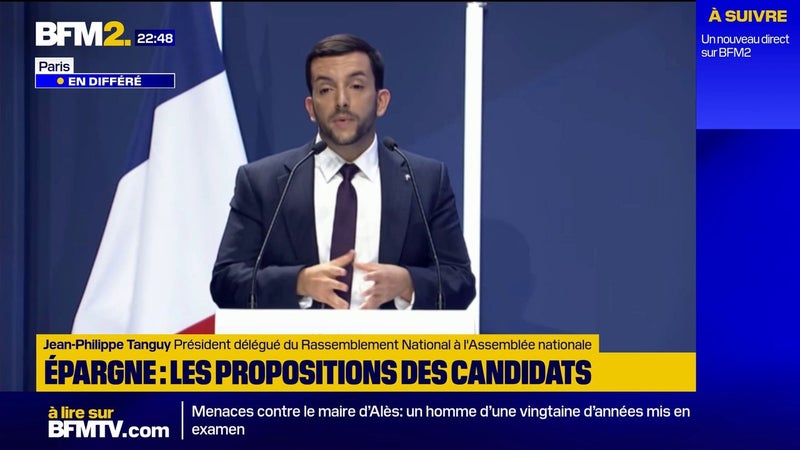 "Nous allons conserver le système par répartition mais parallèlement nous allons encourager une forte capitalisation" affirme Jean-Philippe Tanguy, député RN