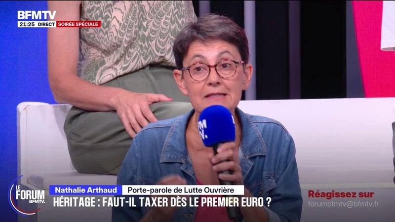 FORUM BFMTV - Nathalie Arthaud, candidate LO veut "abolir l'héritage sur les grandes entreprises"