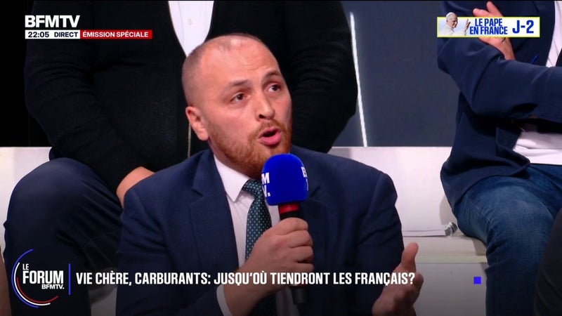 FORUM BFMTV - Carburants: "L'Union européenne est hors-sol", affirme Matthieu Valet, député européen du "Rassemblement national"