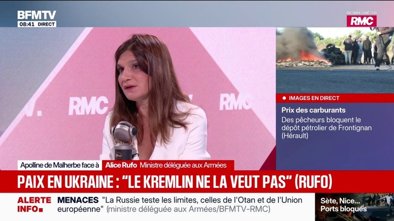"L'urgence, c'est de renforcer la protection du ciel de l'Ukraine", affirme Alice Rufo, ministre déléguée aux Armées
