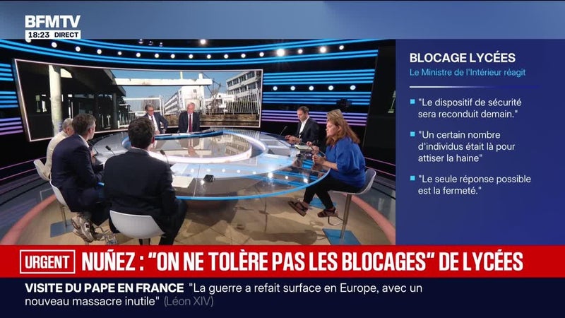 Marschall Truchot : Nuñez, “On ne tolère pas les blocages” des lycées - 28/09