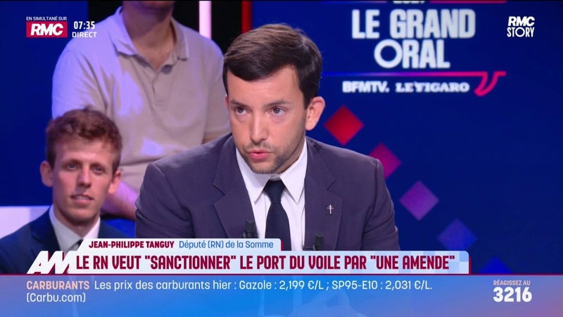 Le RN veut "sanctionner" le port du voile par "une amende"
