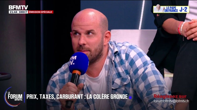FORUM BFMTV - Crise des carburants: "Le gouvernement nous vole", estime Maximilien, superviseur dans la grande distribution dans l'Essonne