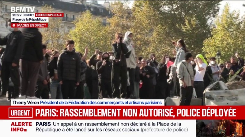 Violences du 17-octobre: "On ne peut plus laisser [faire] les casseurs", s'alarme Thierry Véron, président de la Fédération des commerçants et artisans parisiens