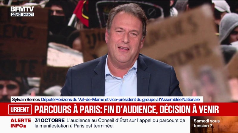 Parcours parisien de la manifestation du 31 octobre: "Vouloir impérativement repasser par [Bastille et Nation], ça relève de l'irresponsabilité", lance Sylvain Berrios, député Horizons du Val-de-Marne