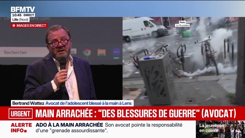 Lycéen ayant la main arrachée à Lens: "Evan est droitier, c'est sa main gauche qui est impactée", assure son avocat