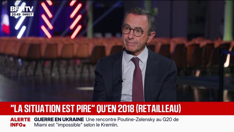Retour des gilets jaunes: "Je n'encourage certainement pas la violence", déclare Bruno Retailleau, candidat LR à la présidentielle