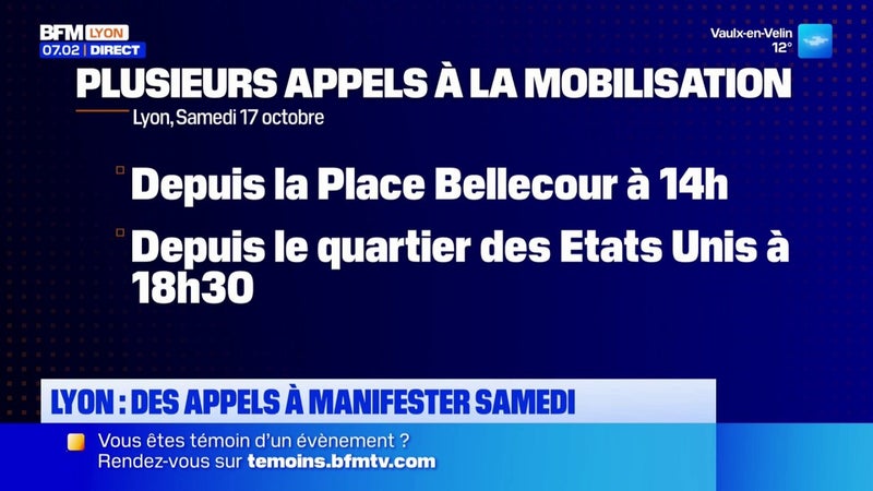 Samedi 17 octobre : des appels à manifester à Lyon