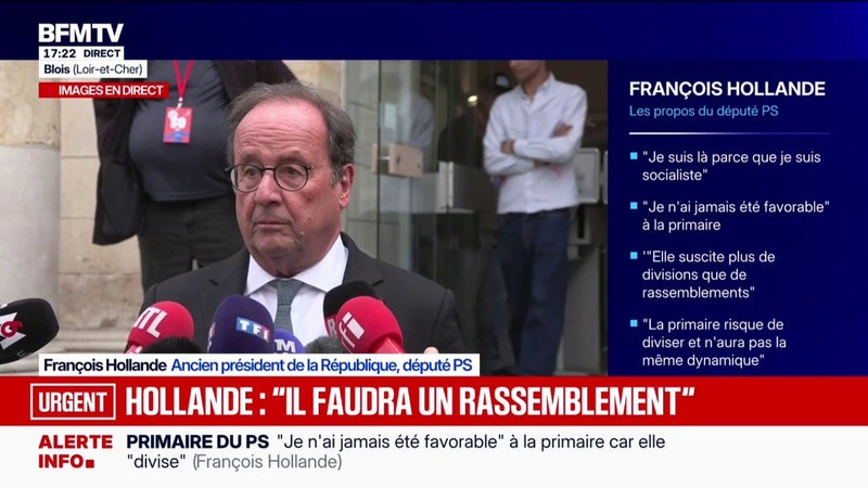 Présidentielle: "Il faudra un rassemblement [à gauche] à la fin de l'année", affirme François Hollande