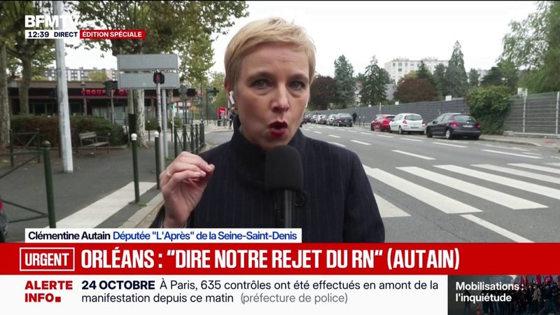 Manifestation du 24 octobre à Paris: Clémentine Autain exprime sa "colère profonde contre un pouvoir qui désorganise les manifestations"