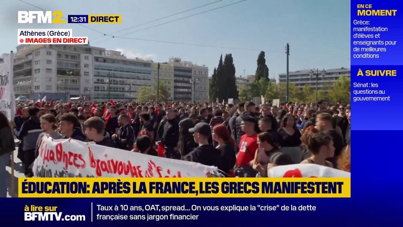 En grèce, les étudiants grecs se mobilisent à leur tour