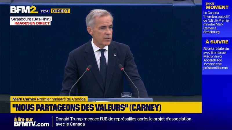 Membre associé de l'UE ? "Le Canada se réjouit de cette ambition", assure son Premier ministre Mark Carney