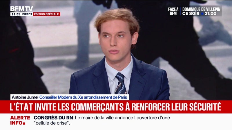 "Les assaillants ont essayé de prendre la mairie d'assaut": Antoine Jumel, conseiller Modem du Xe arrondissement de Paris, explique avoir dû être confiné le 17 octobre