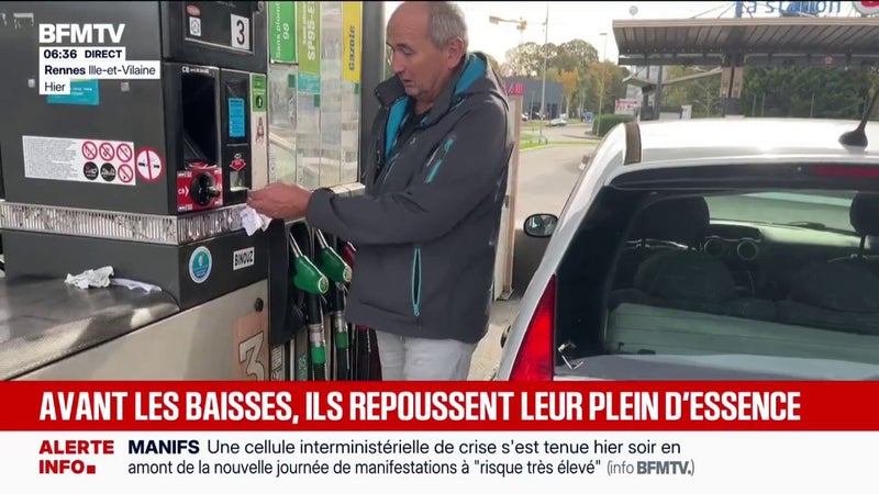 Ces automobilistes repoussent au maximum leur plein d'essence pour bénéficier des baisses du prix du carburant