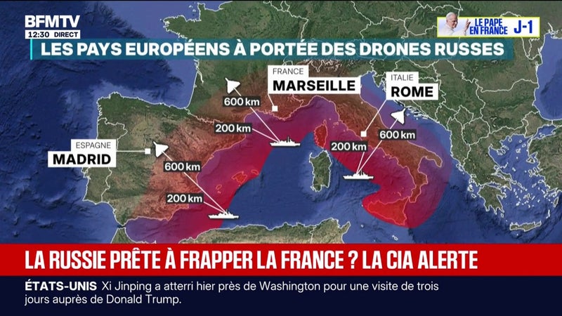 Des navires commerciaux utilisés par la Russie pour abriter des drones mettant à portée des pays européens?