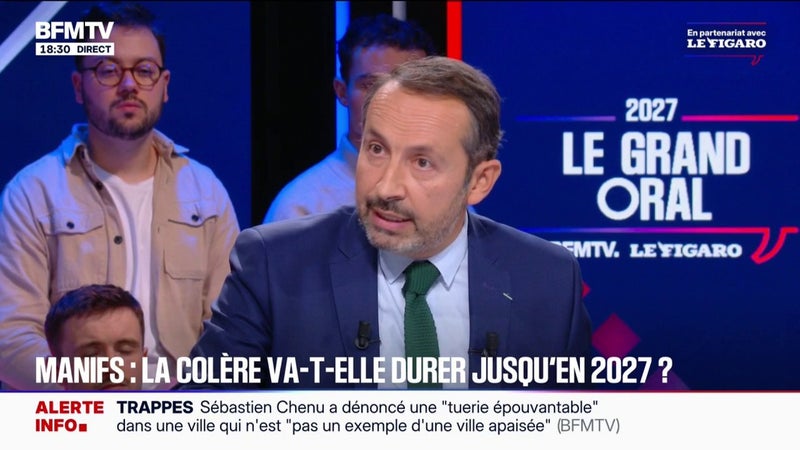 Colère sociale: "Nous n'appelons pas à manifester, ce n'est pas notre boulot", déclare Sébastien Chenu, président du groupe RN à l'Assemblée nationale