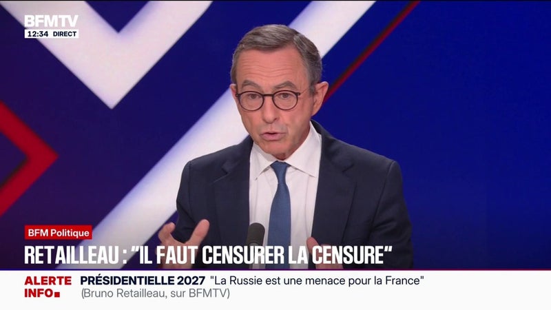 Conseil constitutionnel : “Je veux que le peuple puisse censurer la censure”, déclare Bruno Retailleau, candidat “Les Républicains” à l’élection présidentielle