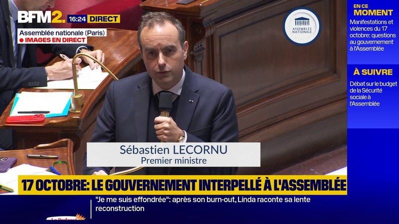 "Vous êtes dangereux", "semer le chaos": vif échange entre Sébastien Lecornu et Mathilde Panot sur les violences du 17 octobre
