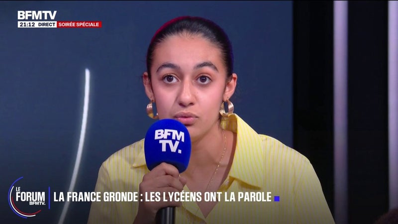 FORUM BFMTV - Crise lycéenne: "On attend des réponses politiques et non médiatiques", assure Sofia, ancienne présidente de l'Union Syndicale Lycéenne