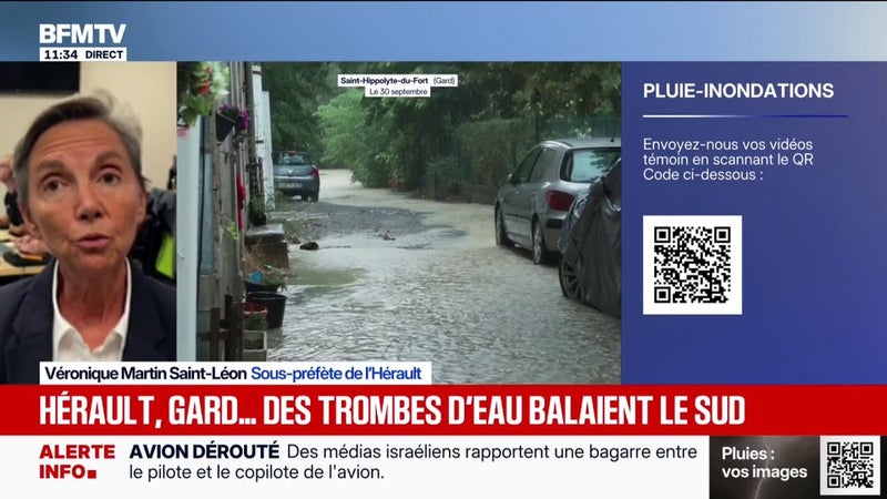 Inondations dans l'Hérault: "La plus grande vigilance est de mise", affirme la sous-préfète Véronique Martin Saint-Léon