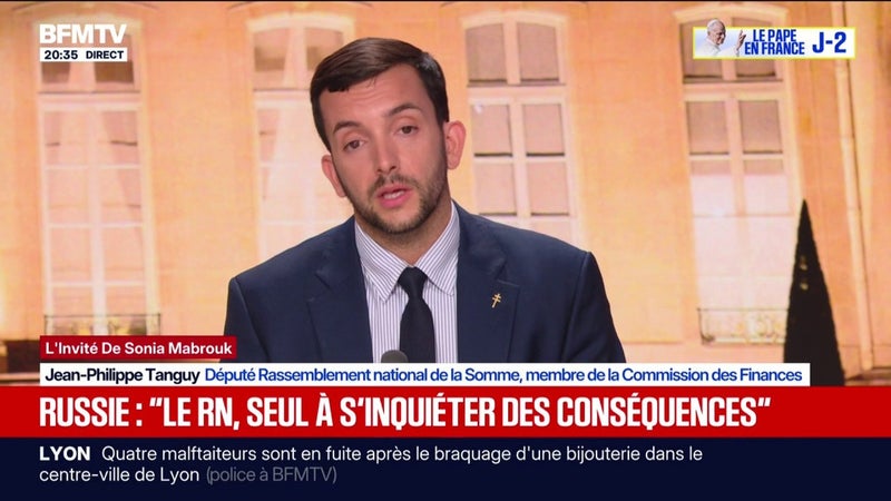 "Je ne minimise pas la menace", assure Jean-Philippe Tanguy à propos de la Russie