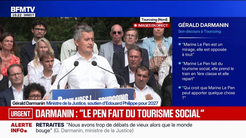 Gérald Darmanin, ministre de la Justice, estime qu'Édouard Philippe est "la seule personne qui peut gagner l'élection présidentielle et avoir une majorité à l'Assemblée nationale"
