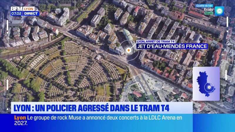 Lyon : un policier agressé dans le tram T4