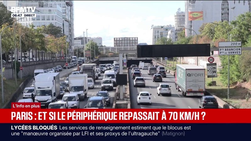 Paris: et si le périphérique repassait à 70km/h ?