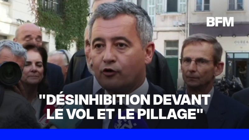 17 octobre: Gérald Darmanin dénonce une "désinhibition devant le vol et le pillage"