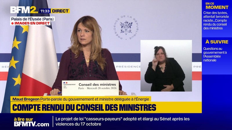 "Vous avez votre vidéo pour vos réseaux sociaux": vif échange entre Maud Bregeon et un journaliste