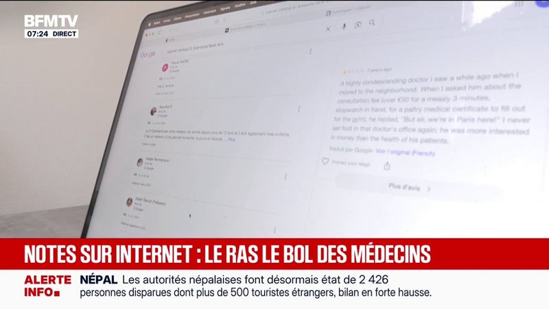 "La dictature des avis Google, ça suffit": le ras-le-bol des médecins face au système de notation et de commentaires sur Internet