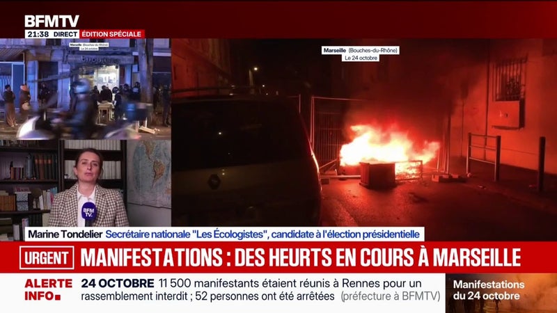Mobilisation du 24 octobre: "Tout a été fait pour que cette journée soit une journée de relâchement", observe Marine Tondelier, candidate Les Écologistes à l'élection présidentielle