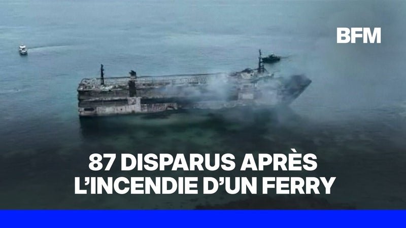 Au moins cinq personnes sont décédées et 87 disparues après l’incendie d’un ferry aux Philippines