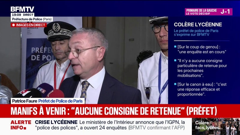 Mobilisation à venir: "Il n'y a aucune consigne particulière de retenue", annonce le Préfet de Police de Paris, Patrice Faure