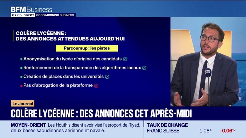 Colère lycéenne : des annonces cet après-midi