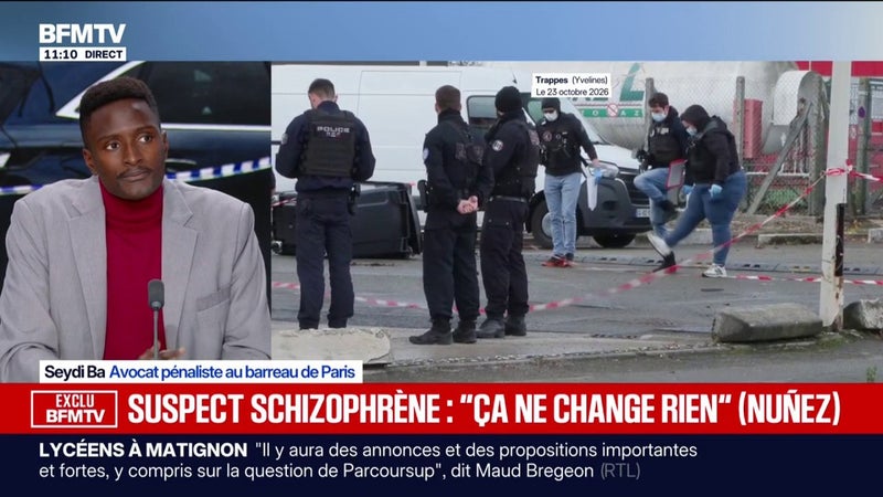 Attentat raciste à Trappes: "La schizophrénie ne préjuge en rien de l'issue pénale", précise Seydi Ba, avocat pénaliste au barreau de Paris