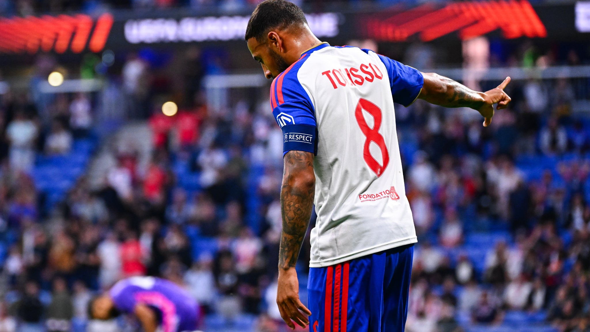 Corentin Tolisso avec l'OL face à Crystal Palace en Ligue Europa le 15 octobre 2026