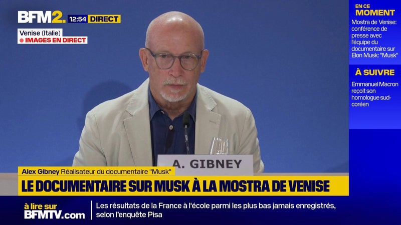 "Je pense qu'Elon Musk poursuit un agenda mondial de droite", estime Alex Gibney, réalisateur du documentaire "Musk"