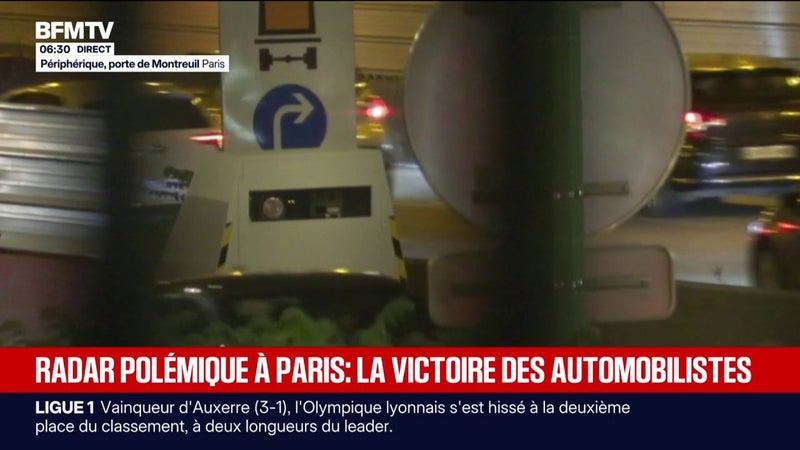 Le radar polémique du périphérique parisien, Porte de Montreuil, va être déplacé et les contraventions seront annulées