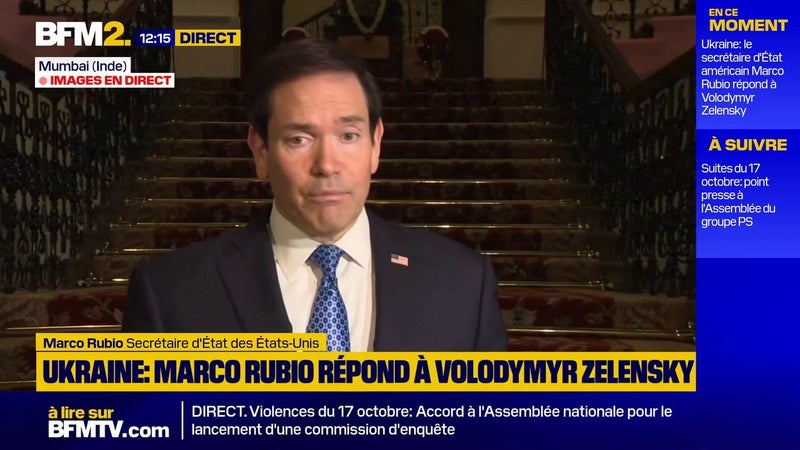 Rien n'est délibérément refusé" à l'Ukraine, assure le secrétaire d'État américain Marco Rubio