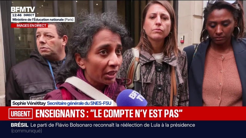 Annonces du gouvernement: "Le compte n'y est pas", déclare Sophie Vénétitay, secrétaire générale du syndicat enseignant SNES-FSU