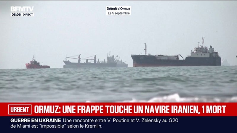 Ormuz: l'Iran fait état d'une frappe contre un de ses navires commerciaux, un mort