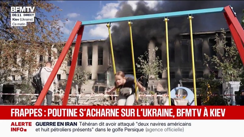 En Ukraine, Kiev est ciblée par l'armée russe qui dit viser des usines de fabrication de drones et de missiles, mais des bâtiments civils sont aussi touchés