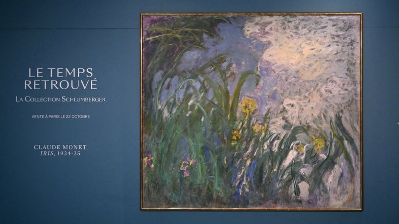 "Très peu vu, jamais touché": "Iris", le tableau inédit de Monet qui devrait faire s'envoler les enchères à Paris