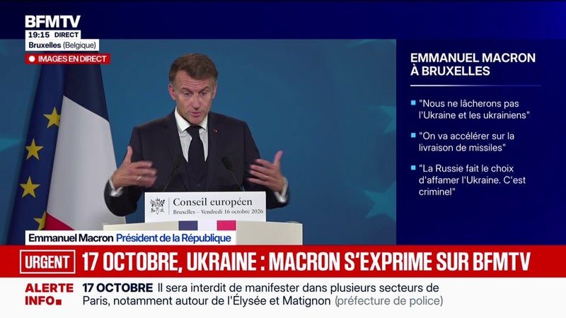 Manifestation du 17 octobre: Emmanuel Macron appelle "au calme"
