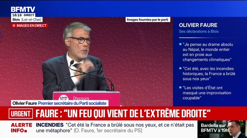 "Je veux porter la loi du plus juste", déclare Olivier Faure, premier secrétaire du Parti socialiste